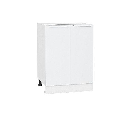 Шкаф нижний с 2-мя дверцами Фьюжн, цвет: Silky White