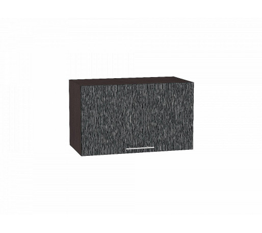 Шкаф верхний горизонтальный Валерия-М, цвет: Черный металлик дождь