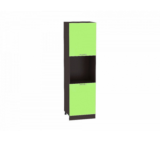 Шкаф пенал с 2-мя дверцами под технику Валерия-М, цвет: Салатовый глянец