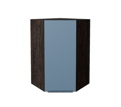 Шкаф верхний угловой Фьюжн, цвет: Silky Blue