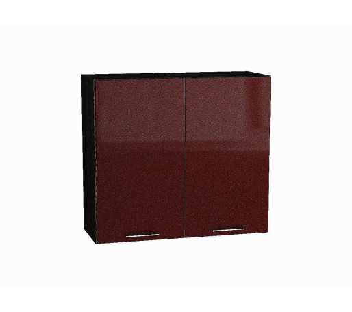 Шкаф верхний с 2-мя дверцами Валерия-М, цвет: Гранатовый металлик