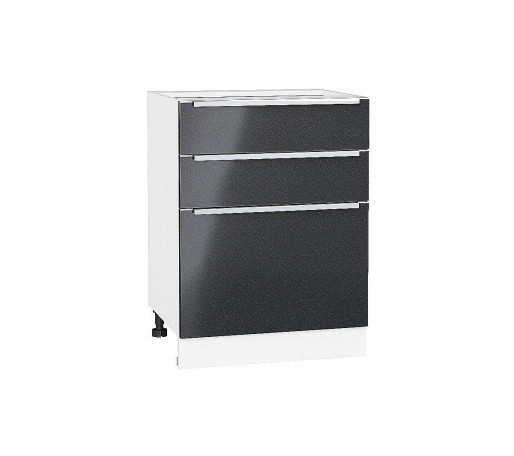 Шкаф нижний с 3-мя ящиками Фьюжн, цвет: Anthracite