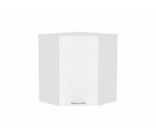 Шкаф верхний угловой Валерия-М, цвет: Белый металлик