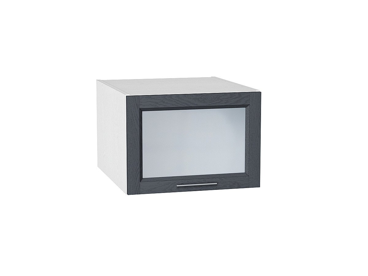 Шкаф верхний горизонтальный остекленный глубокий Сканди, цвет: Graphite Softwood Шкаф верхний горизонтальный остекленный глубокий Сканди, цвет: Graphite Softwood