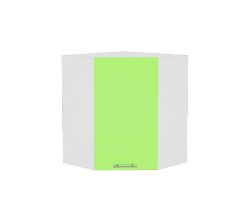Шкаф верхний угловой Валерия-М, цвет: Салатовый глянец