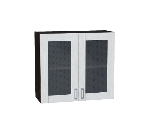 Шкаф верхний с 2-мя остекленными дверцами Лофт, цвет: Snow Veralinga