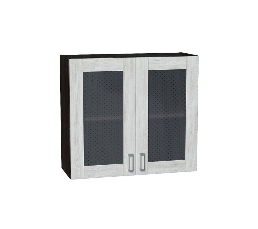 Шкаф верхний с 2-мя остекленными дверцами Лофт, цвет: Nordic Oak