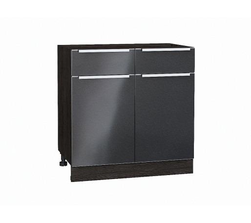 Шкаф нижний с 2-мя дверцами и 2-мя ящиками Фьюжн, цвет: Anthracite
