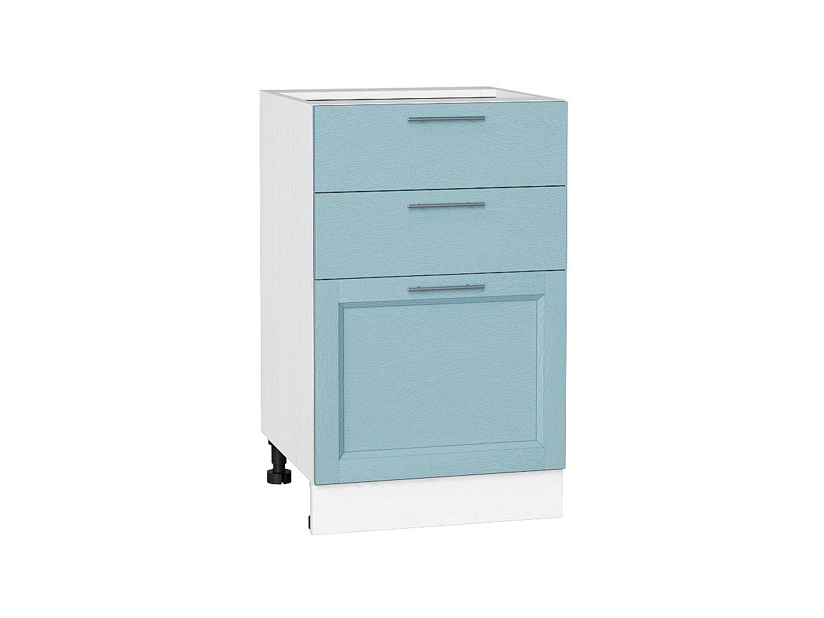 Шкаф нижний с 3-мя ящиками Сканди, цвет: Sky Wood Шкаф нижний с 3-мя ящиками Сканди, цвет: Sky Wood