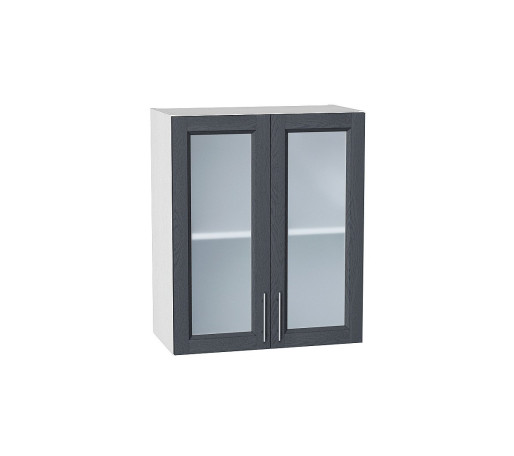 Шкаф верхний с 2-мя остекленными дверцами Сканди, цвет: Graphite Softwood