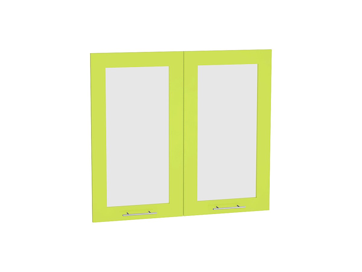 Комплект фасадов Валерия-М со стеклом для каркаса Ф-55 В800, цвет: Лайм глянец Комплект фасадов Валерия-М со стеклом для каркаса Ф-55 В800, цвет: Лайм глянец