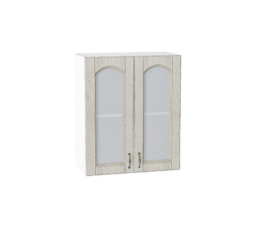 Шкаф верхний с 2-мя остекленными дверцами Верона, цвет: Ясень золото