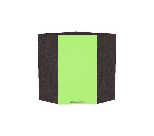 Шкаф верхний угловой Валерия-М, цвет: Салатовый глянец