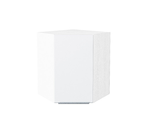 Шкаф верхний угловой Фьюжн, цвет: Silky White