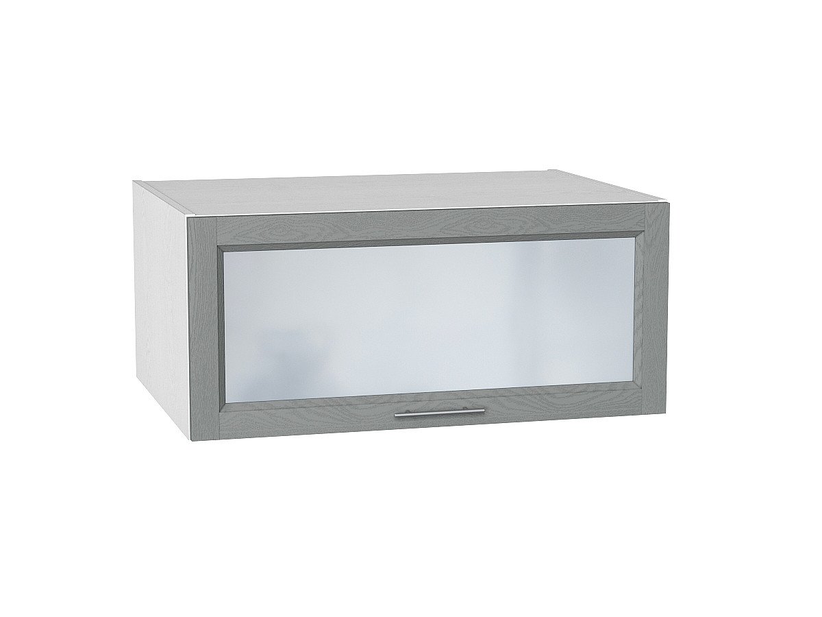 Шкаф верхний горизонтальный остекленный глубокий Сканди, цвет: Grey Softwood Шкаф верхний горизонтальный остекленный глубокий Сканди, цвет: Grey Softwood