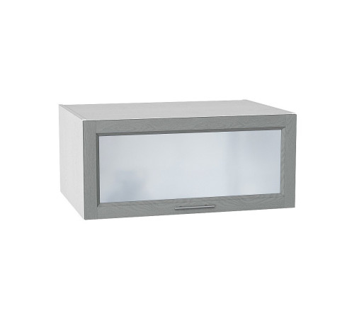 Шкаф верхний горизонтальный остекленный глубокий Сканди, цвет: Grey Softwood