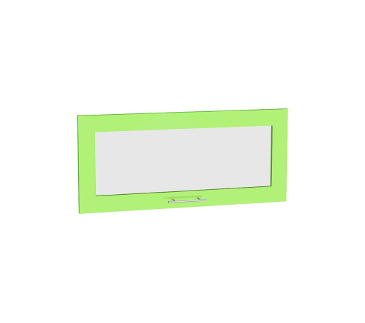 Комплект фасадов Валерия-М со стеклом для каркаса Ф-88 ВГ800, цвет: Салатовый глянец