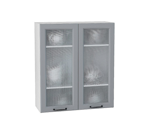 Шкаф верхний с 2-мя остекленными дверцами Ницца, цвет: Magnum