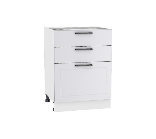 Шкаф нижний с 3-мя ящиками Глетчер, цвет: Гейнсборо Силк