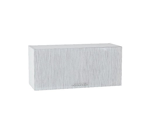 Шкаф верхний горизонтальный глубокий Валерия-М, цвет: Серый металлик дождь светлый