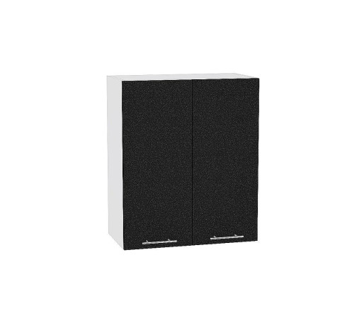 Шкаф верхний с 2-мя дверцами Валерия-М, цвет: Черный металлик