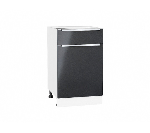 Шкаф нижний с 1-ой дверцей и ящиком Фьюжн, цвет: Anthracite