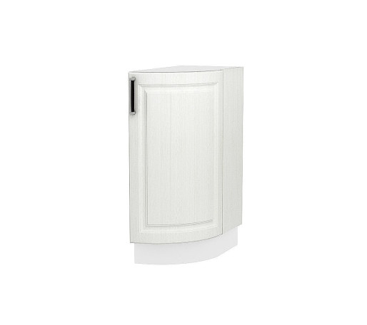 Шкаф нижний торцевой радиусный Прага, цвет: Белое дерево