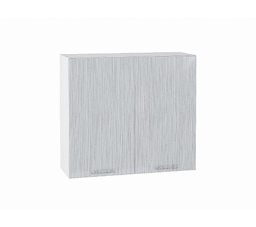 Шкаф верхний с 2-мя дверцами Валерия-М, цвет: Серый металлик дождь светлый