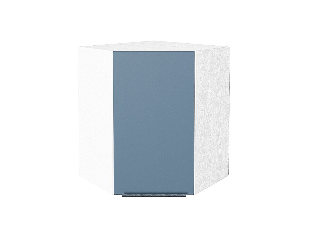 Шкаф верхний угловой Фьюжн, цвет: Silky Blue Шкаф верхний угловой Фьюжн, цвет: Silky Blue