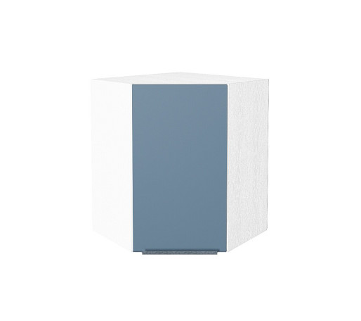 Шкаф верхний угловой Фьюжн, цвет: Silky Blue