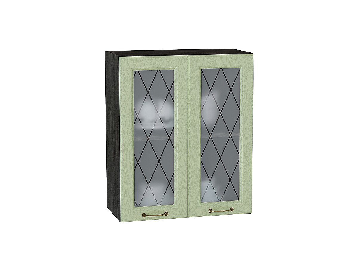 Шкаф верхний с 2-мя остекленными дверцами Ницца, цвет: Дуб оливковый Шкаф верхний с 2-мя остекленными дверцами Ницца, цвет: Дуб оливковый