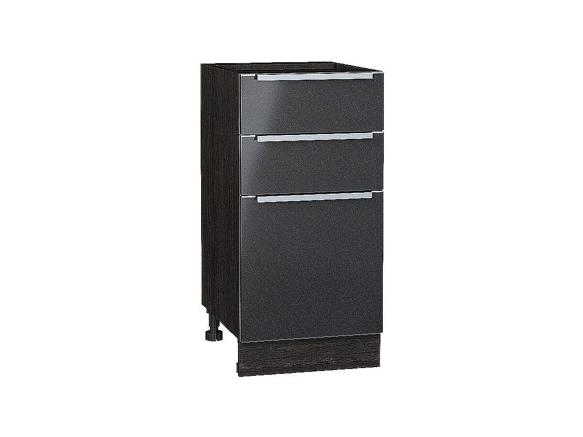 Шкаф нижний с 3-мя ящиками Фьюжн, цвет: Anthracite Шкаф нижний с 3-мя ящиками Фьюжн, цвет: Anthracite