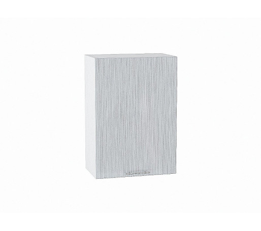 Шкаф верхний с 1-ой дверцей Валерия-М, цвет: Серый металлик дождь светлый