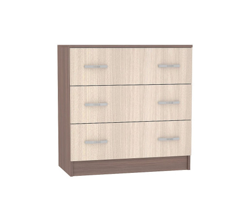 Комод Бася КМ-551 с 3-мя ящиками, цвет: Ясень шимо светлый