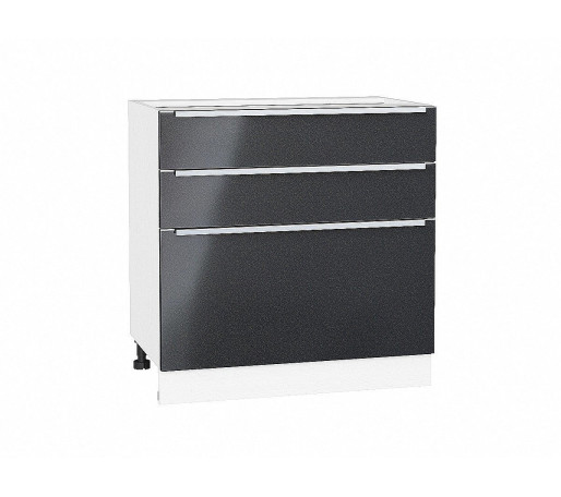 Шкаф нижний с 3-мя ящиками Фьюжн, цвет: Anthracite