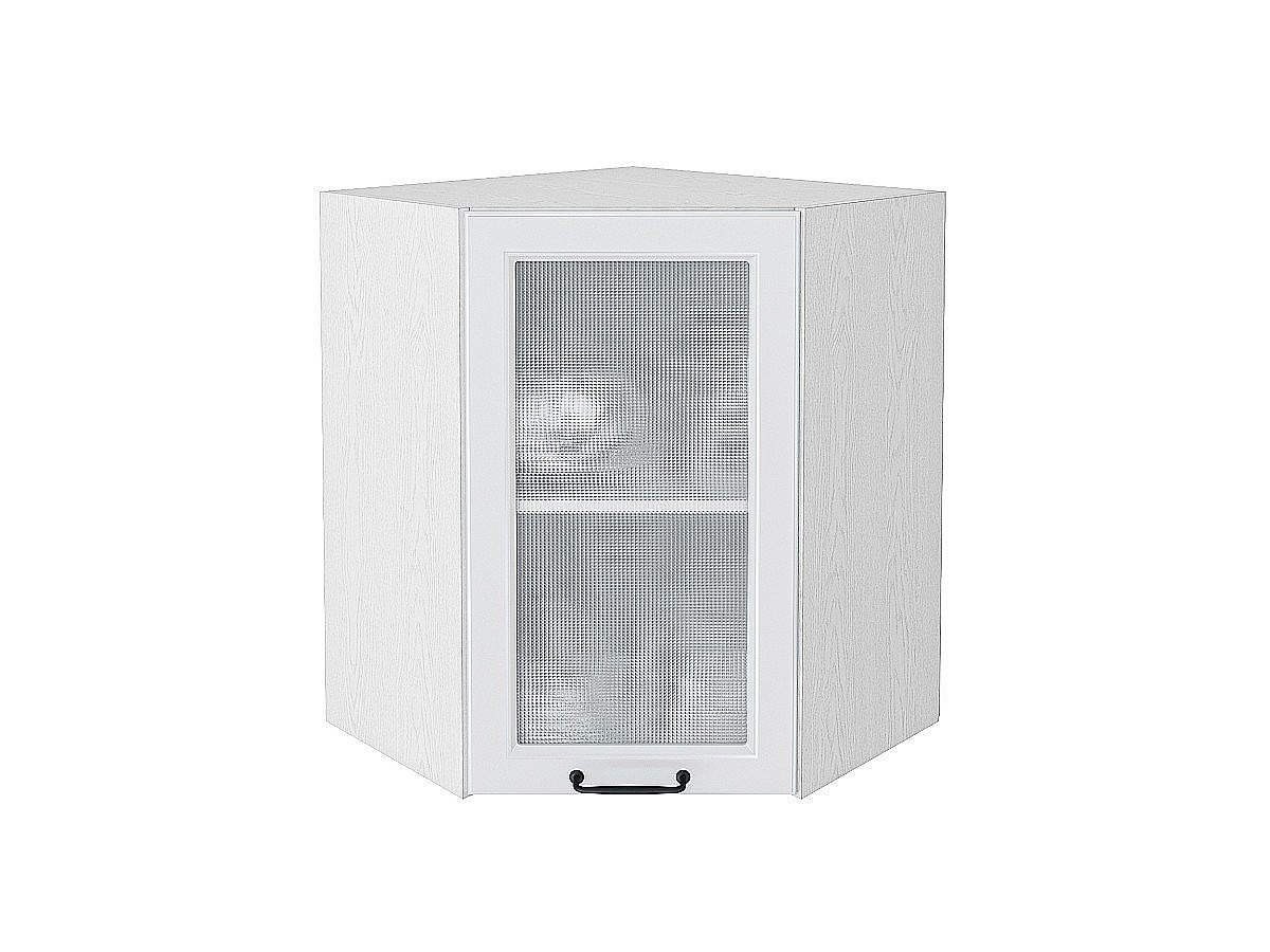 Шкаф верхний угловой остекленный Ницца, цвет: Blanco Шкаф верхний угловой остекленный Ницца, цвет: Blanco