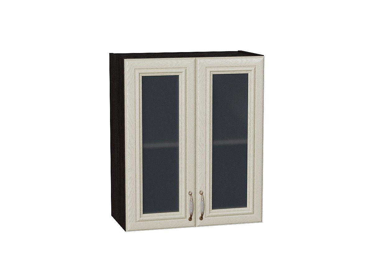 Шкаф верхний с 2-мя остекленными дверцами Шале, цвет: Ivory Шкаф верхний с 2-мя остекленными дверцами Шале, цвет: Ivory