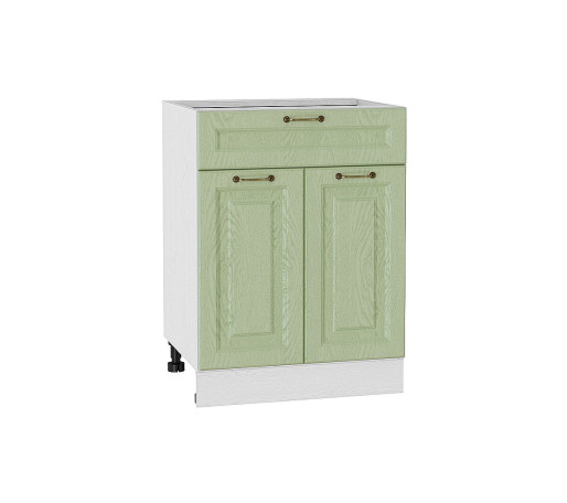 Шкаф нижний с 2-мя дверцами и ящиком Ницца, цвет: Дуб оливковый