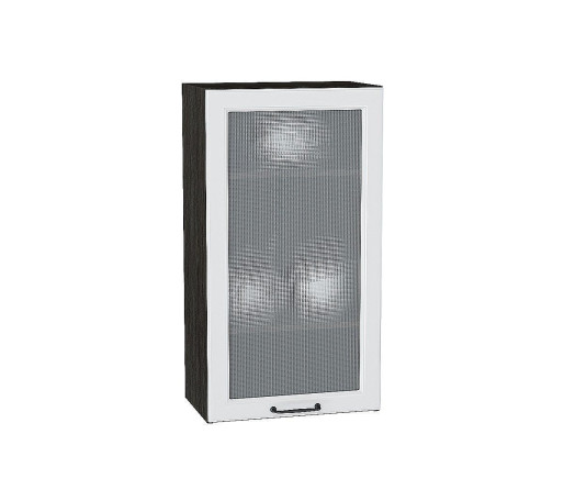 Шкаф верхний с 1-ой остекленной дверцей Ницца, цвет: Blanco