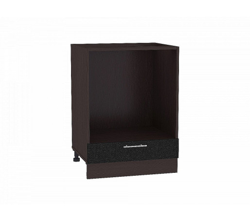 Шкаф нижний под духовку Валерия-М, цвет: Черный металлик