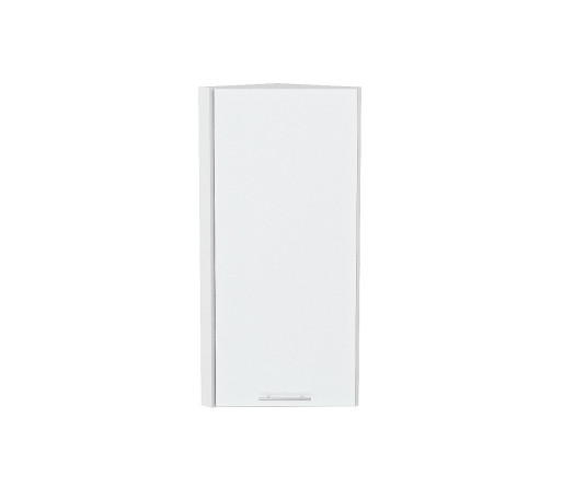 Шкаф верхний торцевой Валерия-М, цвет: Белый глянец