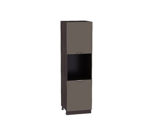 Шкаф пенал с 2-мя дверцами под технику Терра, цвет: Смоки Софт