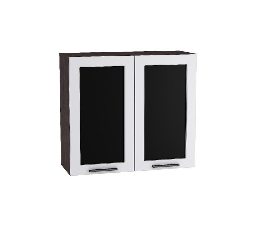 Шкаф верхний с 2-мя остекленными дверцами Глетчер, цвет: Гейнсборо Силк