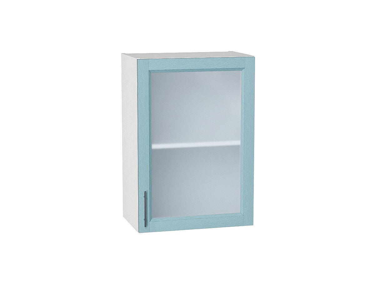 Шкаф верхний с 1-ой остекленной дверцей Сканди, цвет: Sky Wood Шкаф верхний с 1-ой остекленной дверцей Сканди, цвет: Sky Wood