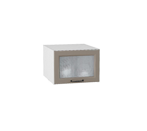 Шкаф верхний горизонтальный остекленный глубокий Ницца, цвет: Omnia