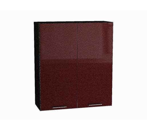 Шкаф верхний с 2-мя дверцами Валерия-М, цвет: Гранатовый металлик