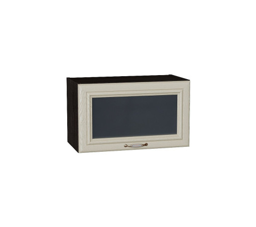 Шкаф верхний горизонтальный остекленный Шале, цвет: Ivory