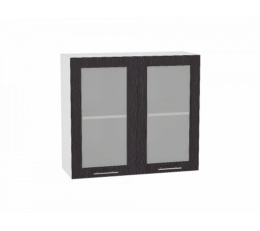 Шкаф верхний с 2-мя остекленными дверцами Валерия-М, цвет: Венге