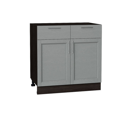 Шкаф нижний с 2-мя дверцами и 2-мя ящиками Сканди, цвет: Grey Softwood