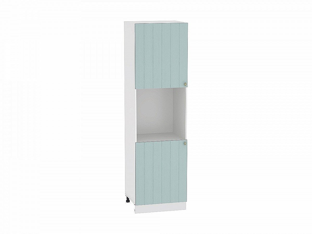 Шкаф пенал с 2-мя дверцами под технику Прованс, цвет: Голубой Шкаф пенал с 2-мя дверцами под технику Прованс, цвет: Голубой